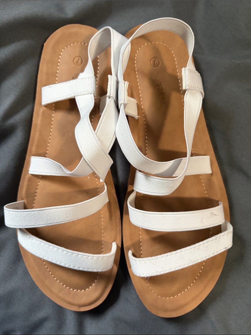 Ardene White Multi-Strap Elastic Slingback Sandals